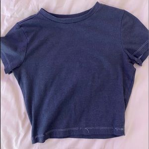 blue crop top